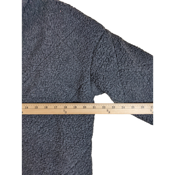 Universal Thread Quilted Sherpa Coat Jacket Hematite Gray XS Lined Zip Snap Warm - Picture 6 of 10